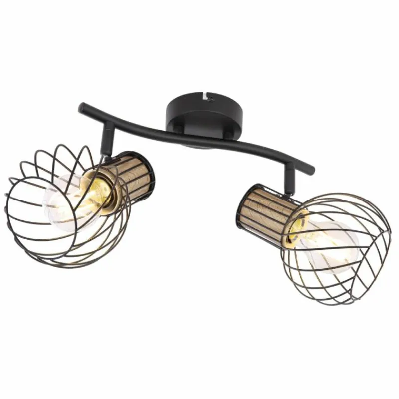 Luminaires Globo Lighting Spot Globo LUISE Noir, 2 lumières* Spots Et Projecteurs