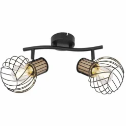 Luminaires Globo Lighting Spot Globo LUISE Noir, 2 lumières* Spots Et Projecteurs