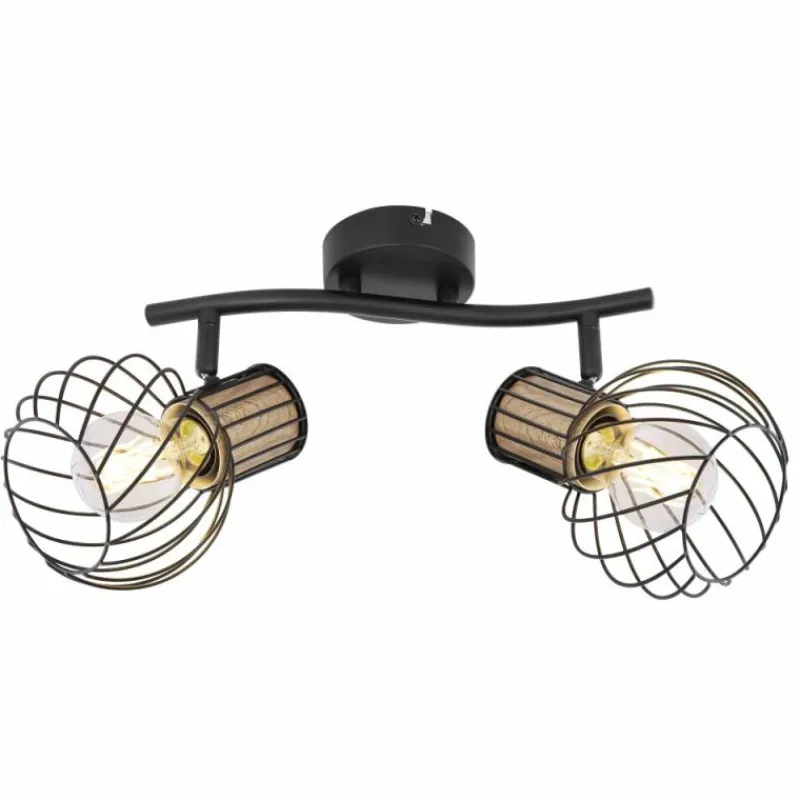 Luminaires Globo Lighting Spot Globo LUISE Noir, 2 lumières* Spots Et Projecteurs