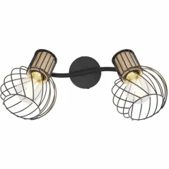 Luminaires Globo Lighting Spot Globo LUISE Noir, 2 lumières* Spots Et Projecteurs