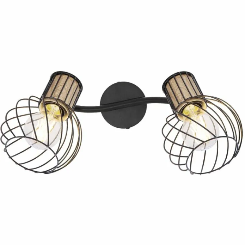 Luminaires Globo Lighting Spot Globo LUISE Noir, 2 lumières* Spots Et Projecteurs
