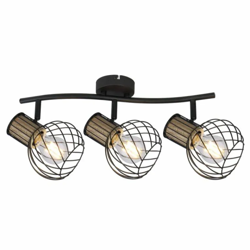 Luminaires Globo Lighting Spot Globo LUISE Noir, 3 lumières* Spots Et Projecteurs