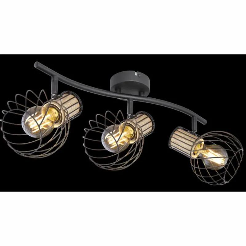 Luminaires Globo Lighting Spot Globo LUISE Noir, 3 lumières* Spots Et Projecteurs