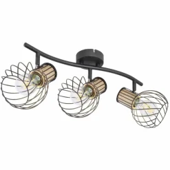 Luminaires Globo Lighting Spot Globo LUISE Noir, 3 lumières* Spots Et Projecteurs