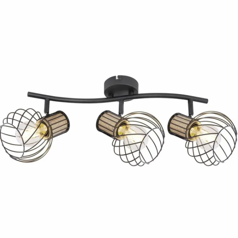 Luminaires Globo Lighting Spot Globo LUISE Noir, 3 lumières* Spots Et Projecteurs