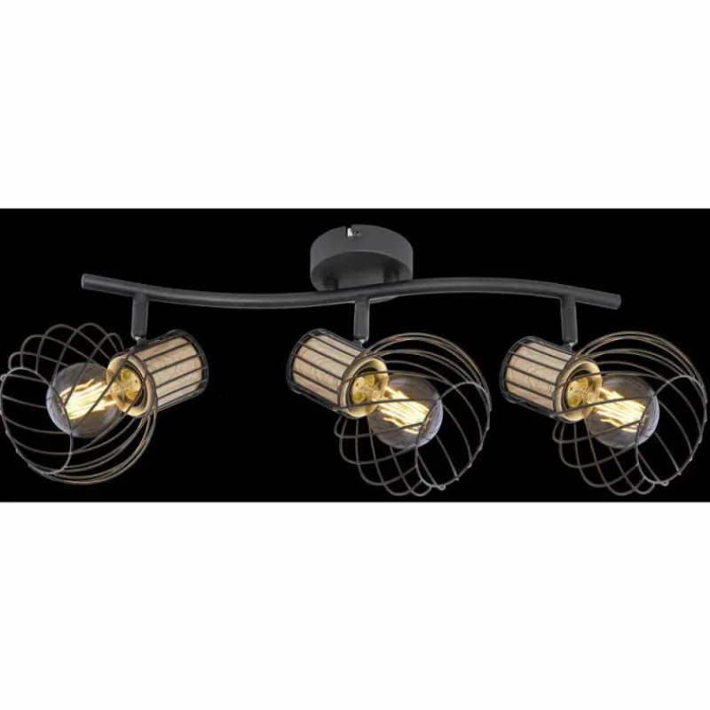 Luminaires Globo Lighting Spot Globo LUISE Noir, 3 lumières* Spots Et Projecteurs