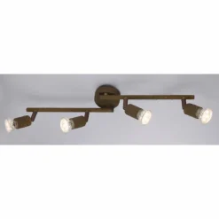 Luminaires Globo Lighting Spot Globo OLANA Rouille, 4 lumières* Spots Et Projecteurs