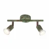 Luminaires Globo Lighting Spot Globo OLANA Vert, Rouille, 2 lumières* Spots Et Projecteurs