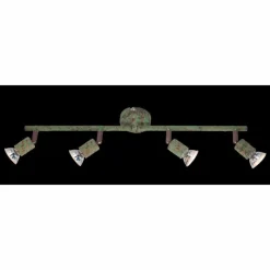 Luminaires Globo Lighting Spot Globo OLANA Vert, Rouille, 4 lumières* Spots Et Projecteurs