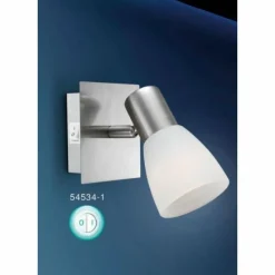 Luminaires Globo Lighting Spot Globo PARRY I Nickel mat, 1 lumière