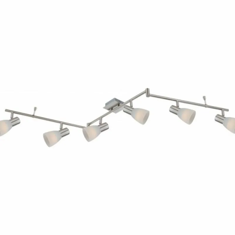 Luminaires Globo Lighting Spot Globo PARRY I Nickel mat, 6 lumières