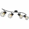 Luminaires Globo Lighting Spot Globo PRISKA Noir, 4 lumières* Spots Et Projecteurs