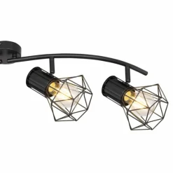 Luminaires Globo Lighting Spot Globo PRISKA Noir, 4 lumières* Spots Et Projecteurs