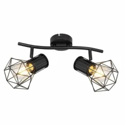 Luminaires Globo Lighting Spot Globo PRISKA Noir, 2 lumières* Spots Et Projecteurs