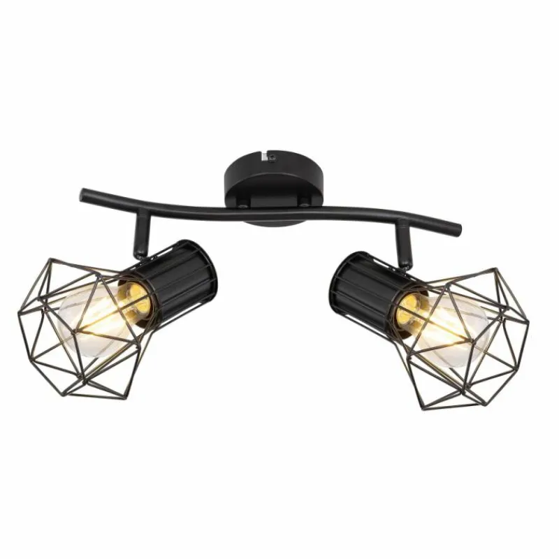 Luminaires Globo Lighting Spot Globo PRISKA Noir, 2 lumières* Spots Et Projecteurs