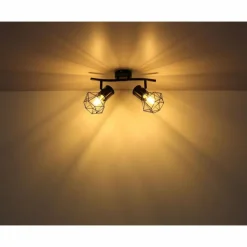 Luminaires Globo Lighting Spot Globo PRISKA Noir, 2 lumières* Spots Et Projecteurs