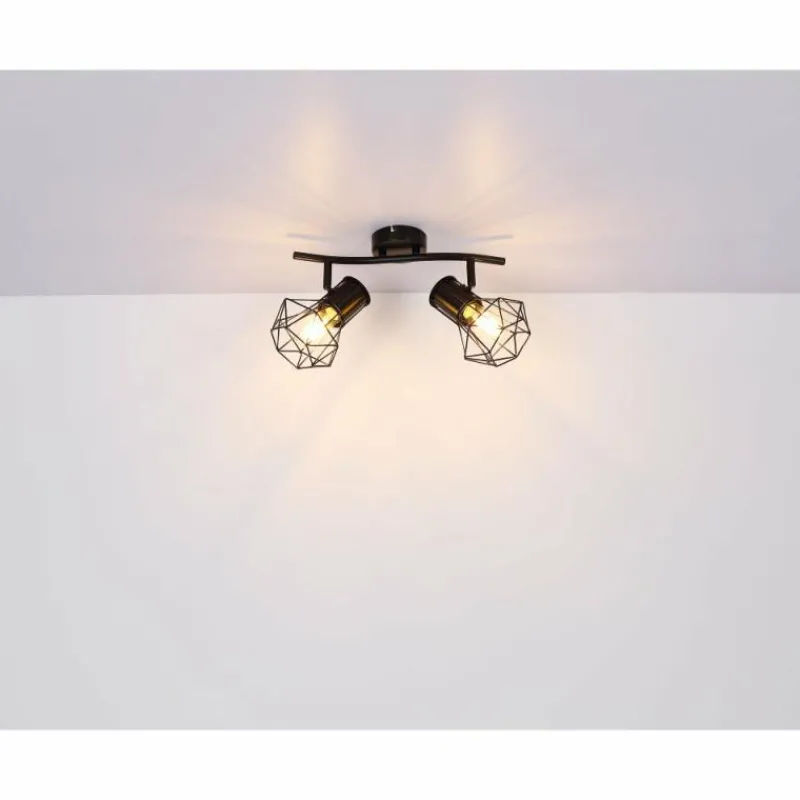 Luminaires Globo Lighting Spot Globo PRISKA Noir, 2 lumières* Spots Et Projecteurs