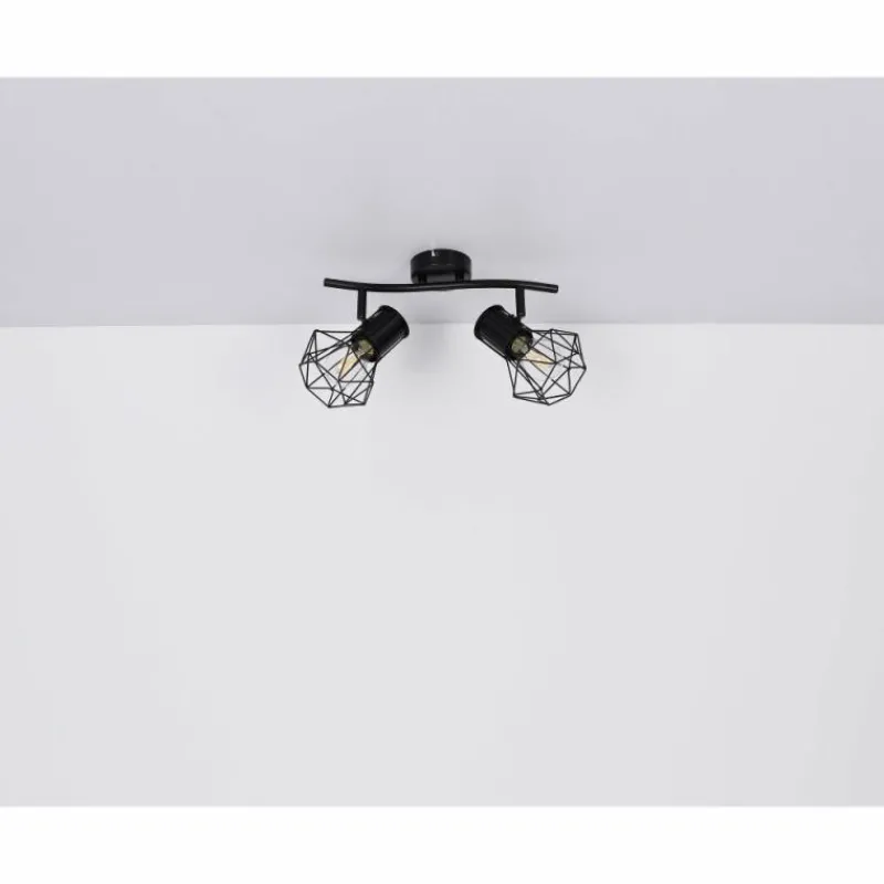 Luminaires Globo Lighting Spot Globo PRISKA Noir, 2 lumières* Spots Et Projecteurs