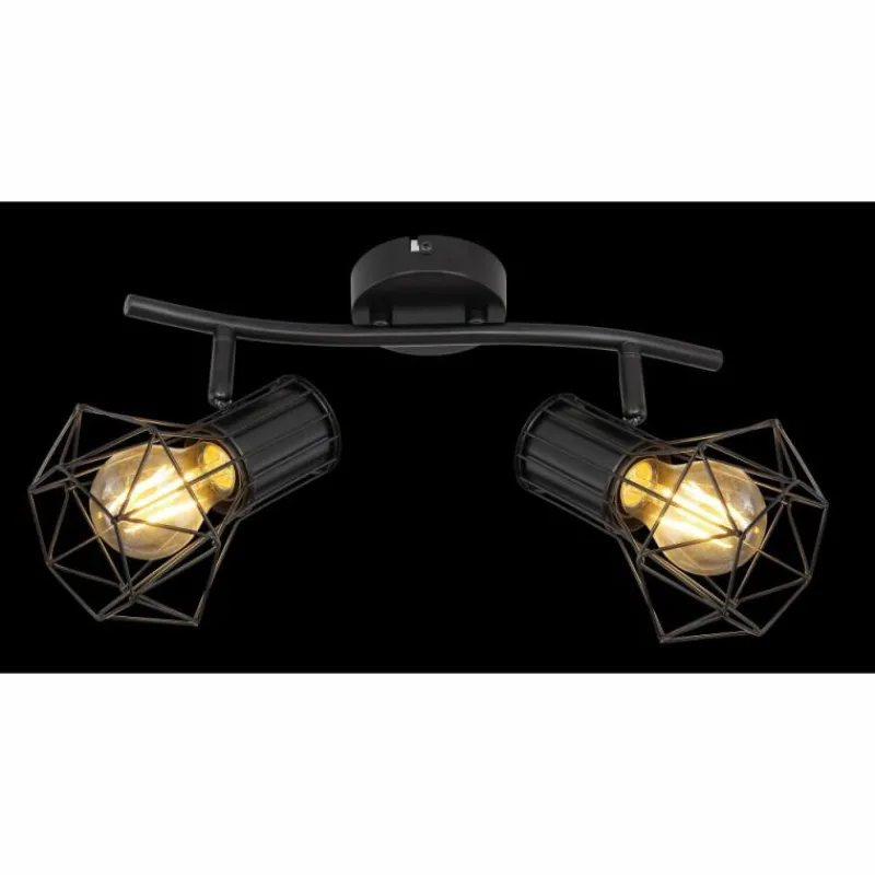Luminaires Globo Lighting Spot Globo PRISKA Noir, 2 lumières* Spots Et Projecteurs