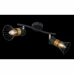 Luminaires Globo Lighting Spot Globo ROXY Noir, 2 lumières* Spots Et Projecteurs