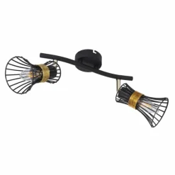 Luminaires Globo Lighting Spot Globo ROXY Noir, 2 lumières* Spots Et Projecteurs