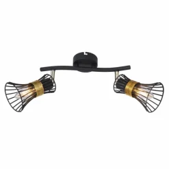 Luminaires Globo Lighting Spot Globo ROXY Noir, 2 lumières* Spots Et Projecteurs