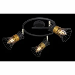 Luminaires Globo Lighting Spot Globo ROXY Noir, 3 lumières* Spots Et Projecteurs