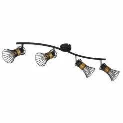 Luminaires Globo Lighting Spot Globo ROXY Noir, 4 lumières* Plafonniers