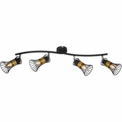 Luminaires Globo Lighting Spot Globo ROXY Noir, 4 lumières* Plafonniers