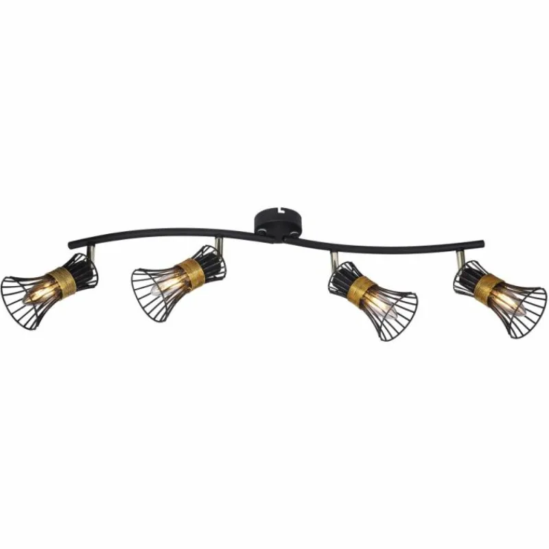 Luminaires Globo Lighting Spot Globo ROXY Noir, 4 lumières* Plafonniers