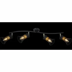 Luminaires Globo Lighting Spot Globo ROXY Noir, 4 lumières* Plafonniers