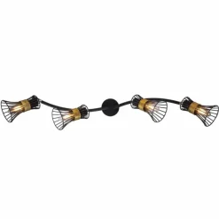 Luminaires Globo Lighting Spot Globo ROXY Noir, 4 lumières* Plafonniers