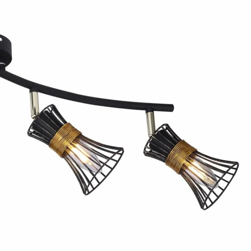 Luminaires Globo Lighting Spot Globo ROXY Noir, 4 lumières* Plafonniers