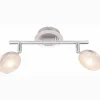 Luminaires Globo Lighting Spot Globo Tina LED Chrome, Nickel mat, 2 lumières* Éclairage Led