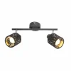 Lampes En Tissu-Luminaires Globo Lighting Spot GLOBO TROY Noir, 2 lumières