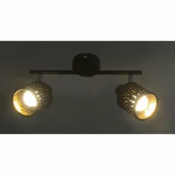 Lampes En Tissu-Luminaires Globo Lighting Spot GLOBO TROY Noir, 2 lumières