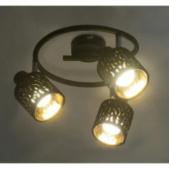 Lampes En Tissu-Luminaires Globo Lighting Spot GLOBO TROY Noir, 3 lumières