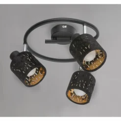 Lampes En Tissu-Luminaires Globo Lighting Spot GLOBO TROY Noir, 3 lumières