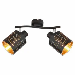 Lampe Turque-Luminaires Globo Lighting Spot Globo TUNNO Noir, 2 lumières