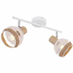 Lampes En Tissu-Luminaires Globo Lighting Spot Globo WIDY Blanc, 2 lumières