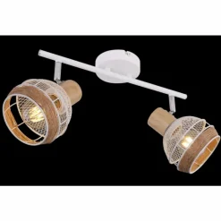 Lampes En Tissu-Luminaires Globo Lighting Spot Globo WIDY Blanc, 2 lumières