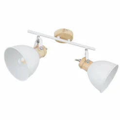Lampes Vintages & Rétros-Luminaires Globo Lighting Spot Globo WIHO Bois foncé, Blanc, 2 lumières
