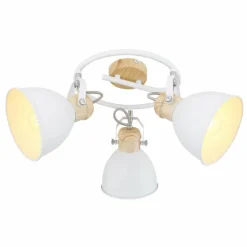 Lampes Vintages & Rétros-Luminaires Globo Lighting Spot Globo WIHO Bois foncé, Blanc, 3 lumières