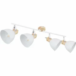 Lampes Vintages & Rétros-Luminaires Globo Lighting Spot Globo WIHO Bois foncé, Blanc, 4 lumières
