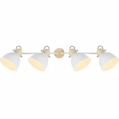 Lampes Vintages & Rétros-Luminaires Globo Lighting Spot Globo WIHO Bois foncé, Blanc, 4 lumières