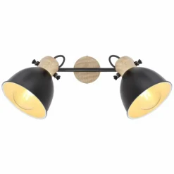 Luminaires Globo Lighting Spot Globo WIHO Noir, 2 lumières* Spots Et Projecteurs