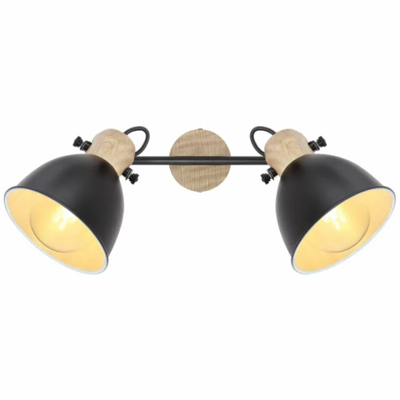Luminaires Globo Lighting Spot Globo WIHO Noir, 2 lumières* Spots Et Projecteurs