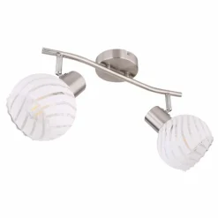Luminaires Globo Lighting Spot Globo WILLY Nickel mat, 2 lumières