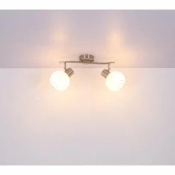 Luminaires Globo Lighting Spot Globo WILLY Nickel mat, 2 lumières