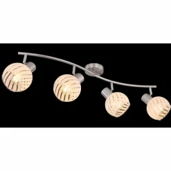 Luminaires Globo Lighting Spot Globo WILLY Nickel mat, 4 lumières